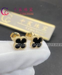 Van Cleef & Arpels Sweet Alhambra Earstuds Onyx VCARA44900