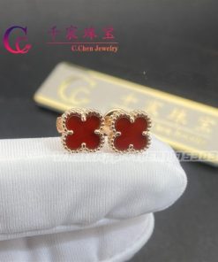 Van Cleef & Arpels Sweet Alhambra Earstuds Rose gold Carnelian VCARN6BO00
