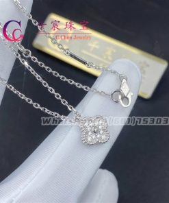 Van Cleef & Arpels Sweet Alhambra Pendant White Gold VCARO85900