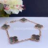 Van Cleef & Arpels Vintage Alhambra Bracelet 5 Motifs guilloch?? rhodium plated white gold VCARP9XE00