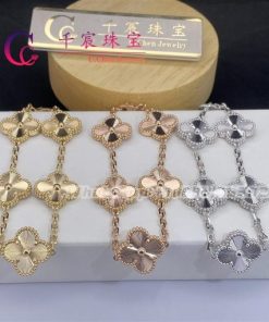 Van Cleef & Arpels Vintage Alhambra Bracelet 5 Motifs Mother-of-pearl VCARA41800