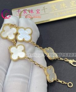 Van Cleef & Arpels Vintage Alhambra Bracelet 5 Motifs Onyx VCARA41300