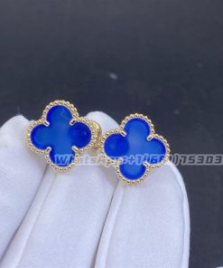 Van Cleef & Arpels Vintage Alhambra Earrings Yellow Gold Diamond VCARA44700
