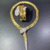 Bulgari Diamond and Emerald Eyes Serpenti Necklace