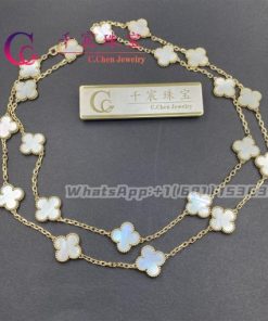 Van Cleef Arpels Vintage Alhambra Long Necklace 20 Motifs Mother-of-pearl VCARA42100