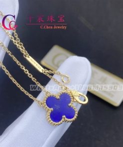 Van Cleef & Arpels Vintage Alhambra Pendant Yellow Gold lapis lazuli
