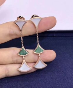 Bulgari Divas?? Dream Earrings Mother-Of-Pearl And Malachite