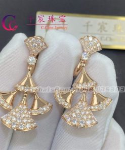 Bulgari Divas?? Dream Earrings Rose Gold and Diamond OR857775