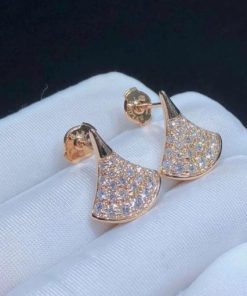 Bulgari Divas?? Dream Earrings Rose Gold And Pave Diamonds OR857537