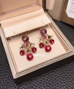 Bulgari Divas?? Dream Earrings with Amethysts and Rubellites 348357 OR856484