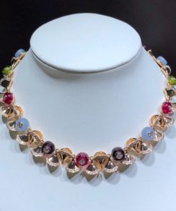 Bulgari Divas?? Dream Necklace Rose Gold with Gemstones 348355