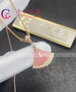 Bulgari Divas?? Dream Necklace With Pink Opal Pendant 354340