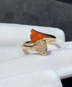 Bulgari Divas?? Dream Ring Diamonds And Carnelian AN858645