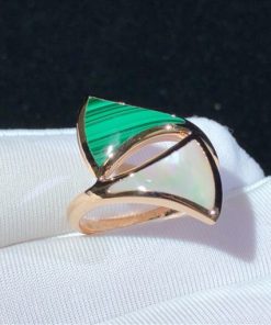 Bulgari Divas?? Dream Ring Mother Of Pearl And Malachite AN857955