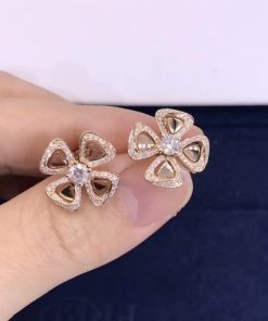 Bulgari Fiorever Earring Pav?? Diamonds 356280