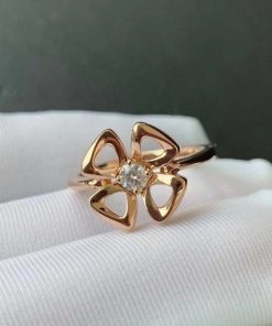 Bulgari Fiorever Ring Rose Gold And Diamonds 355304