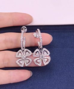 Bulgari Fiorever White Gold Hoop Earring 357323