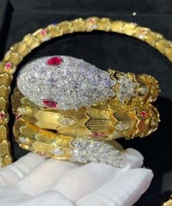 Bulgari Serpenti Bracelet Yellow Gold And Diamond Ruby 260562