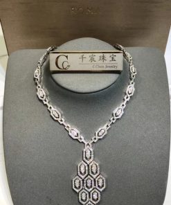 Bulgari Serpenti Necklace white gold and pav?? diamonds 353843