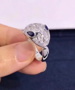 Bulgari Serpenti ring set with Blue Sapphire eyes AN857879