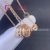 Bulgari Serpenti Viper Pendant Necklace Rose Gold Set With Demi-Pav?? Diamonds 357794