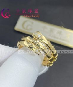 Bulgari Serpenti Viper Two-Coil Ring Set With Demi-Pav?? Diamonds 357879