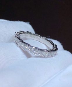 Bulgari Serpenti Viper Wedding Band With Full Pave Diamonds 349737
