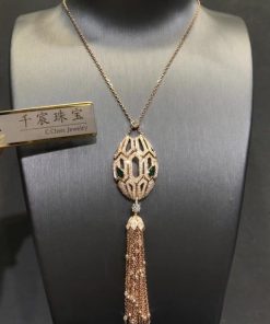 Bulgari Super Copy Serpenti Viper Necklace 355356 CL858357