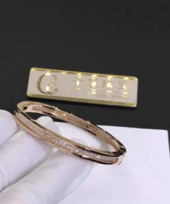 Bvlgari B.zero1 Bangle Bracelet in 18k Rose Gold and Cermet 352998