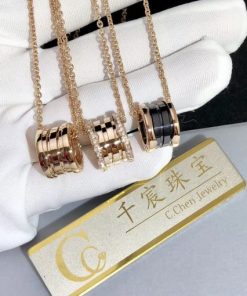 Bvlgari B.zero1 Four-band Ring Rose Gold Set with Pav?? Diamonds on the Edges 349340