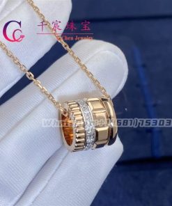 Boucheron Quatre Radiant 18K Rose Gold Diamond Pendant
