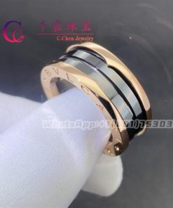 Bvlgari B.zero1 Small Hoop Earrings Rose Gold Set with Pav?? Diamonds 348036