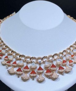 Bvlgari Divas Dream Necklace with Mother-of-pearl and Carnelian and Diamonds 354092