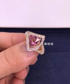 Bvlgari Divas?? Dream Openwork Ring Pink Tourmaline 354367