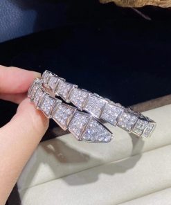 Bvlgari Serpenti One-coil Bracelet Set with Full Pav?? Diamonds 345201