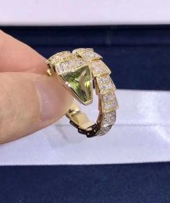 Bvlgari Serpenti Ring with Mother of Pearl and Pav?? Diamonds 350666