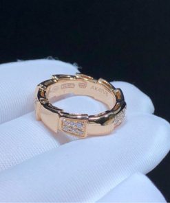 Bvlgari Serpenti Viper Band Ring Set with Carnelian Elements 353348