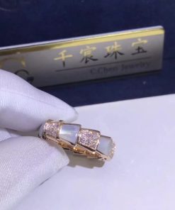 Bvlgari Serpenti Viper Band Ring Set with Demi Pav?? Diamonds 353288