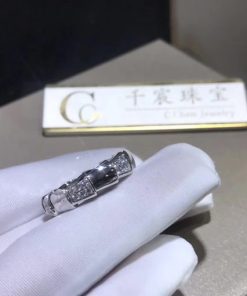 Bvlgari Serpenti Viper Band Ring Small White Gold 353378
