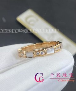 Bvlgari Serpenti Viper Band Ring White Gold AN857931