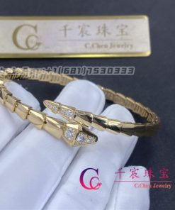 Bvlgari Serpenti Viper Band Small Ring Set with Mother-of-pearl 353198