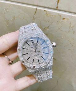 Audemars Piguet Royal Oak Iced out Bustdown Diamond Stainless Steel Automatic 41mm Watch 15400ST