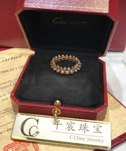 Cartie Clash De Cartier Ring Diamonds Rose Gold N4765400