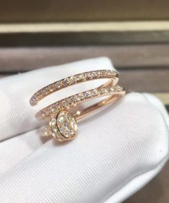 Cartie Juste Un Clou Ring Rose Gold Diamonds B4210900