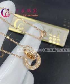 Cartie Love Necklace Rose Gold Diamonds B7224528