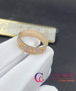 Cartie Love Wedding Band Diamond-paved B4085800