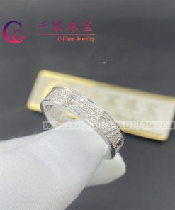 Cartie Love Wedding Band Diamond-paved White Gold B4083400