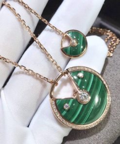 Cartier Amulette De Cartier Necklace Medium Model Malachite N7424148