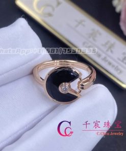 Cartier Amulette De Cartier Ring Black Onyx Diamond B4214800