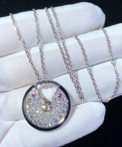 Cartier Collar Amulette De Cartier MM Oro Blanco Diamantes Rub?? N3109600